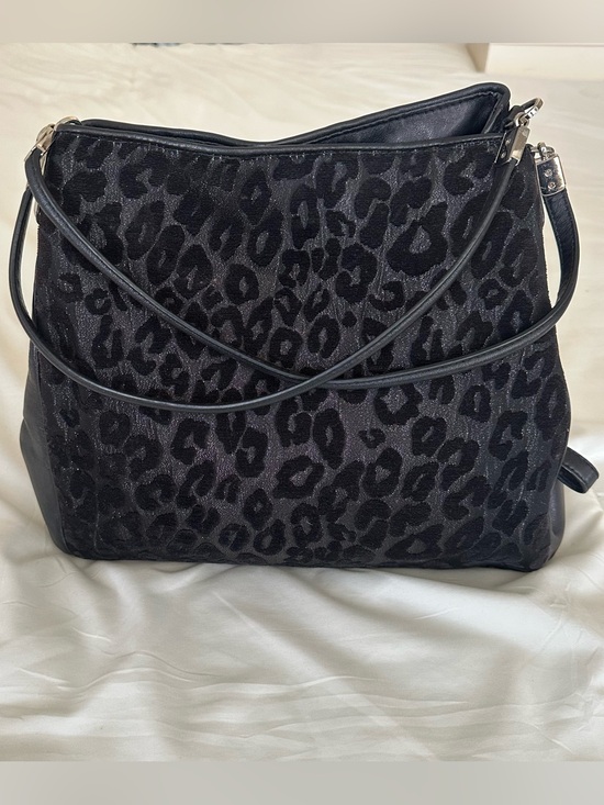 Coach Handbags - Coach Madison Chenille Ocelot Fabric North/South Tote